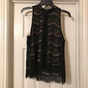 NWOT Black Lace Top